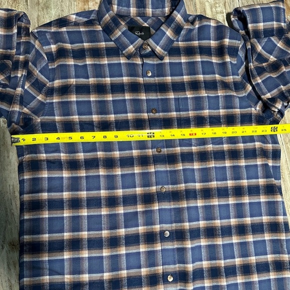 Rails Sussex Mustang Harvest Oat Button Up Shirt Long Sleeve XL Blue Brown NWT - Picture 7 of 10